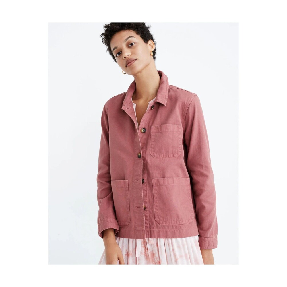 Madewell Pink Vintage Quartz Ashwood Chore Coat Jacket Women's L Barn Utility